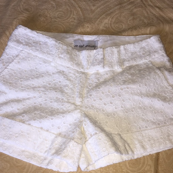 White cotton shorts crochet look XS - Picture 1 of 4